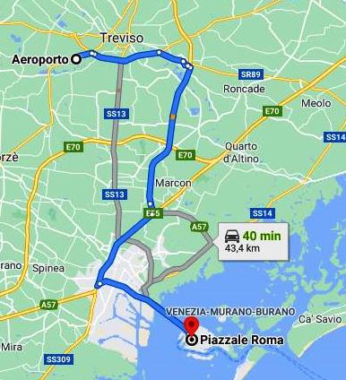 How to get from Treviso airport to Venice?